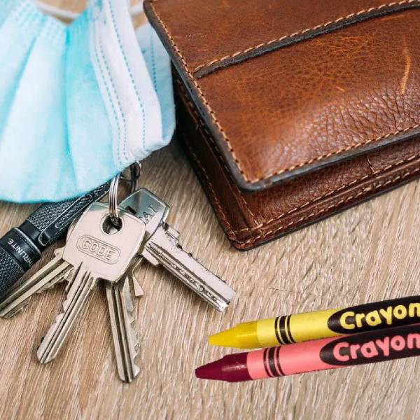 crayon in your wallet