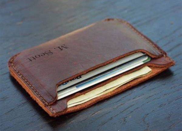 front pocket leather wallet