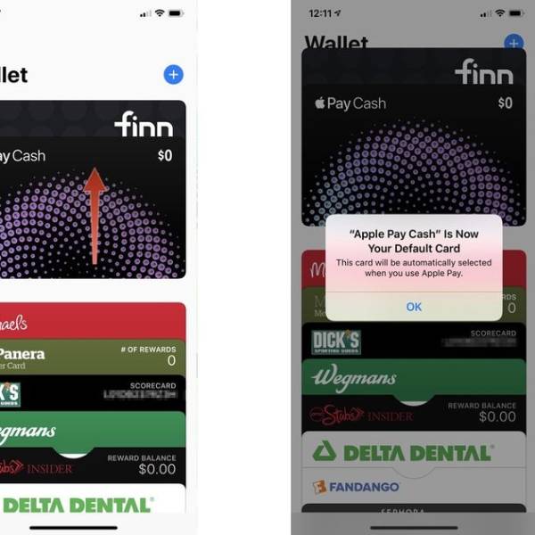 how to change default card in apple wallet