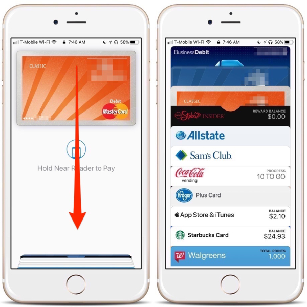 how to change default card in apple wallet