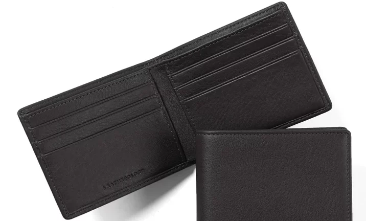 black leather wallet