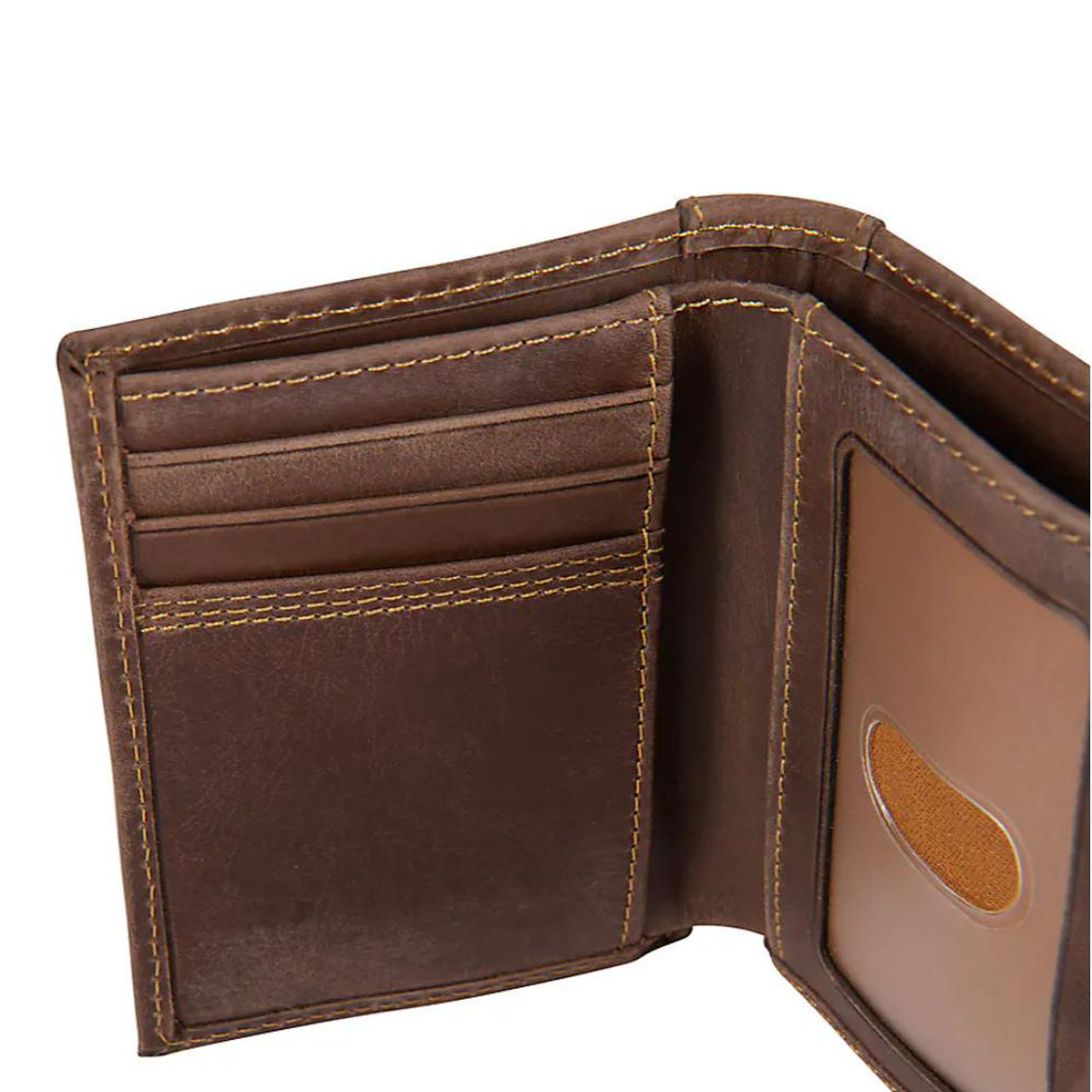 mens leather trifold wallet