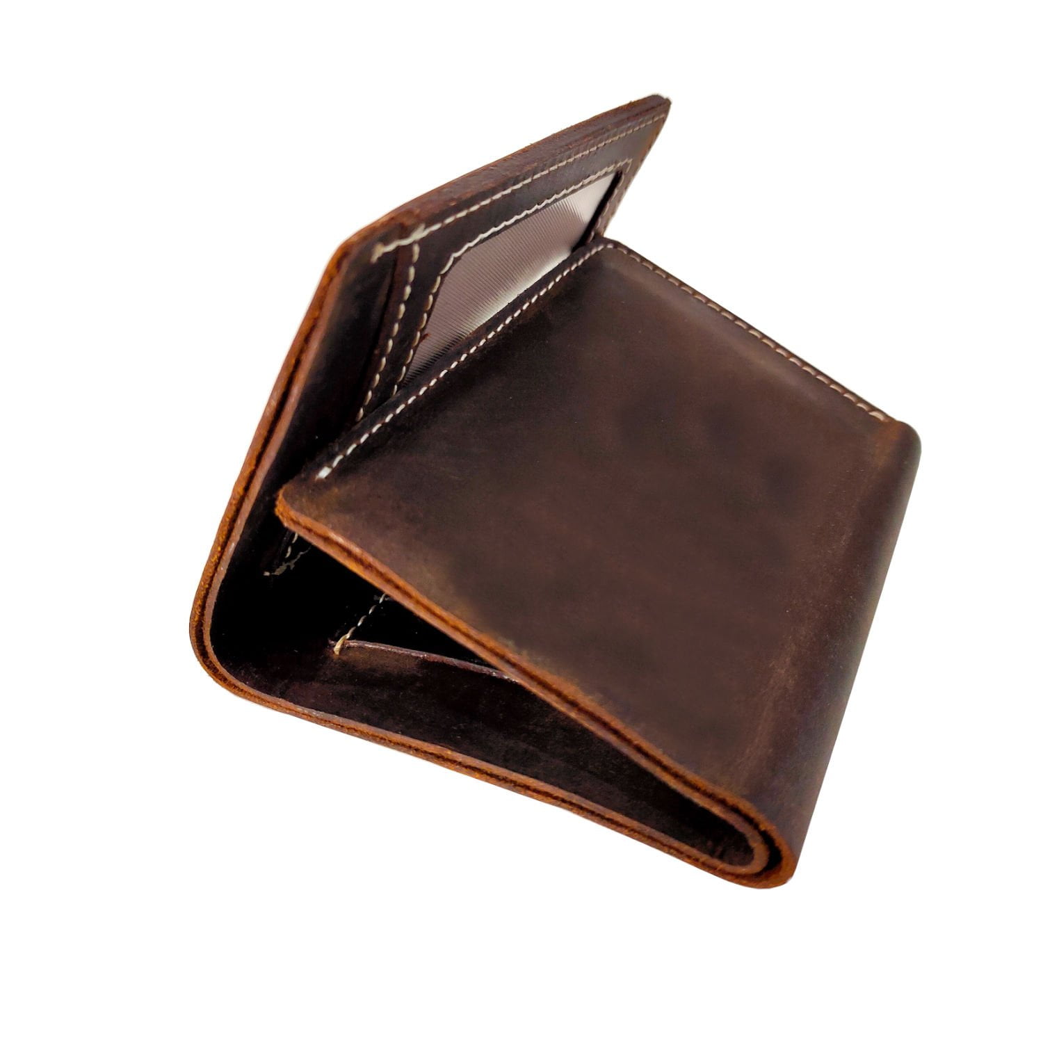 mens leather trifold wallet